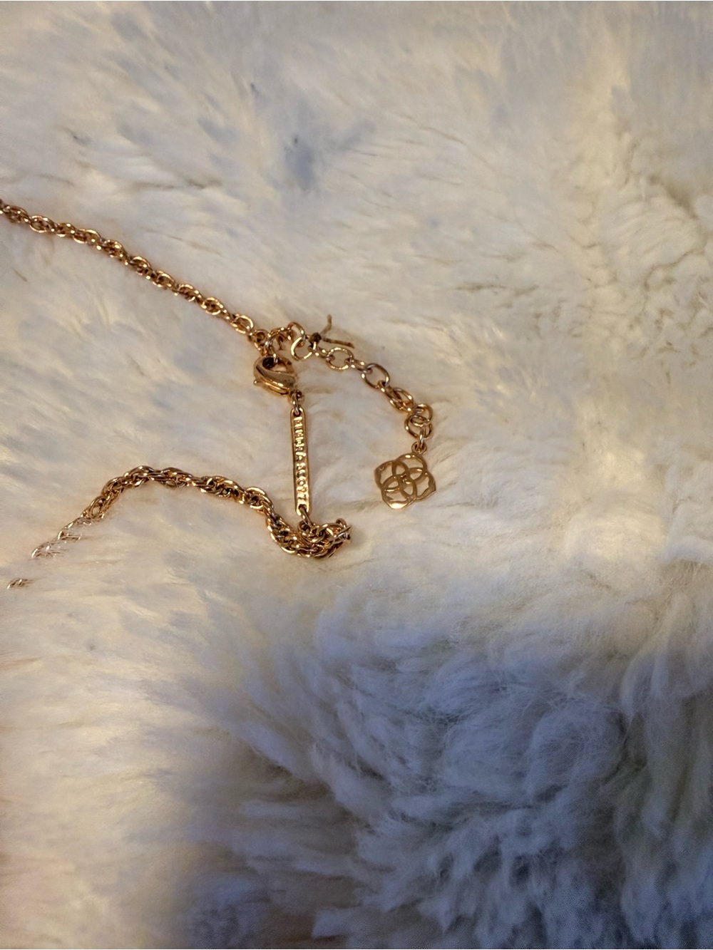 Kendra Scott Rayne Gold Dusted Glass Rose Gold Tassel Necklace – Retired - Picture 3 of 3